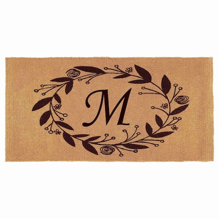 Monogram Door Mat, Coir, Black, Natural, 36 in W x 72 in L